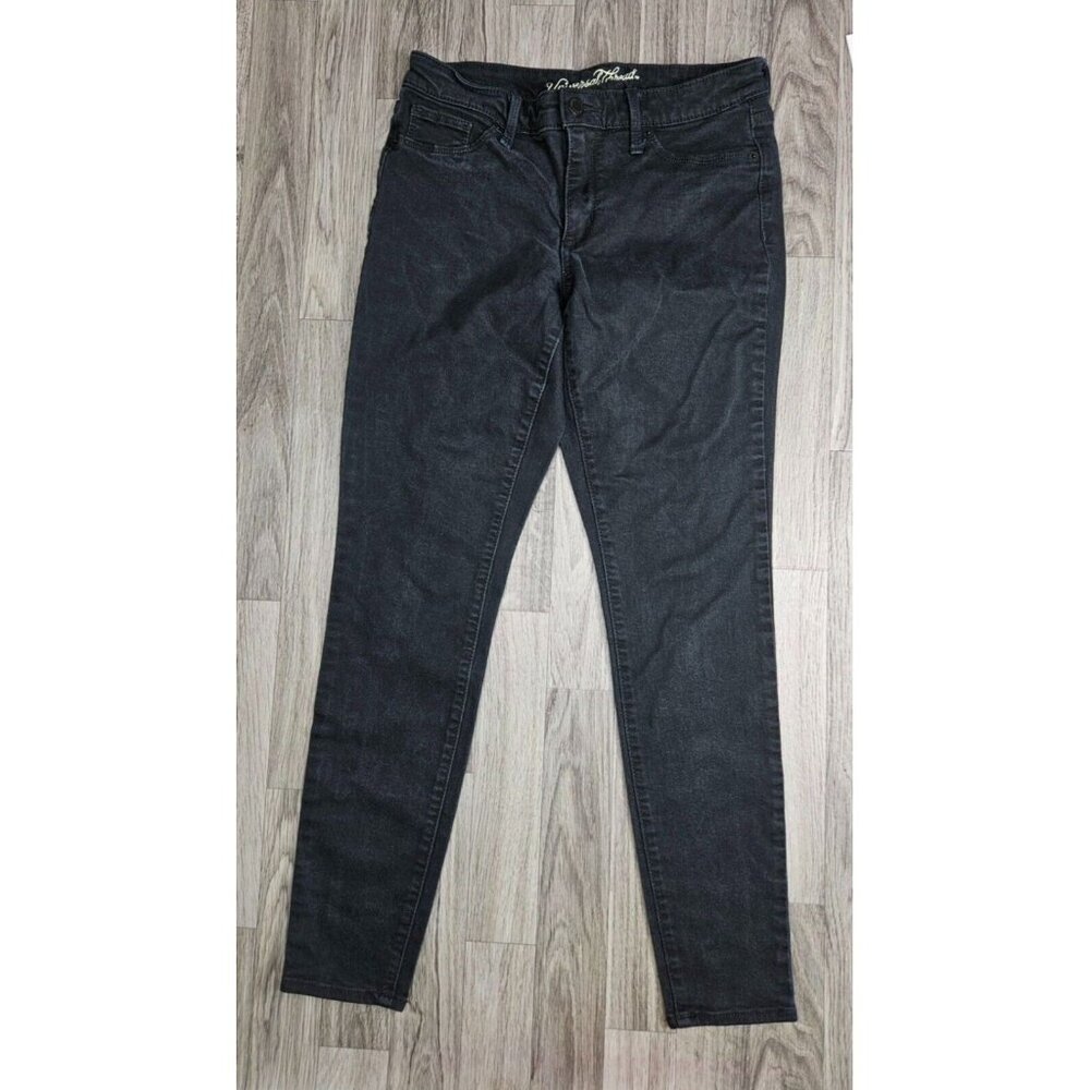 (3/$35) Universal Thread Size 6 / 28 R Skinny Mid Rise Black Grey Jeans Jeggings